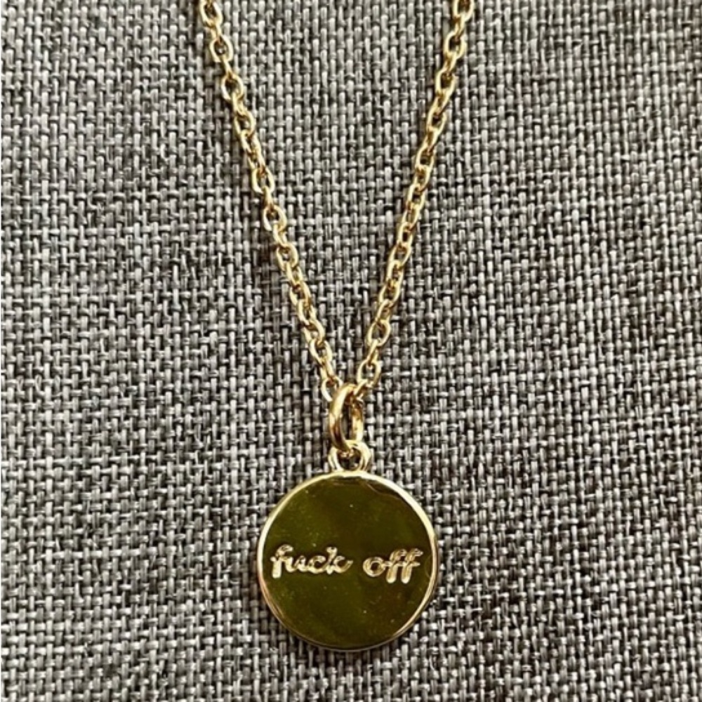 F*ck Off Charm gold fill